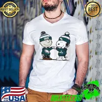 Charlie Brown and Snoopy NFL Philadelphia Eagles football go Eagles cartoon s Guys V Neck