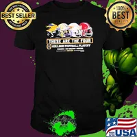 College Football playoff 2024 4-team head to head helmet theses are the four two sides shirt