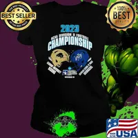 Harding University Bisons Vs Colorado School Of Mines Orediggers Helmet 2023 Ncaa Division Ii Football Championship Dec 16 s Ladies tee
