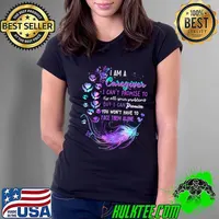 I Am A Caregiver Can't Promise All Your Problems Wings Nurse Caregiving Carer T-Shirt Ladies Tee