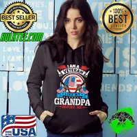 I Am Veteran Like My Grandpa Before Me American Flag Salute Veterans Stand On Memorial Military T-Shirt Hoodie
