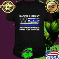 I Back The Blue For My Son in law Police Officer American Flag T-Shirt Unisex