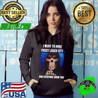 I went to huge pussy loser city and everyone knew you skeleton middle finger s Hoodie