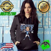 Jared Goff American football quarterback for the Detroit Lions Signature Cartoon T-Shirt Hoodie