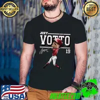 Joey Votto Signature Canadian professional baseball first baseman Cincinnati Cartoon T-Shirt