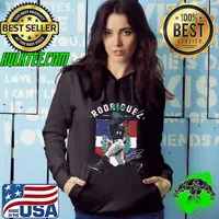 Julio Rodriguez professional baseball center fielder for the Seattle Mariners Country Flag signature T-Shirt Hoodie