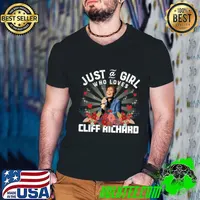 Just A Girl Who Loves Cliff Richard Flower Reschedules Royal Albert Hall shows T-Shirt Guys V Neck