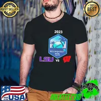Monday January 1st 2024 ReliaQuest Bowl LSU vs Wisconsin Raymond James Stadium Tampa FL CFB Bowl Game Shirt Guys V Neck