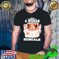 Never Underestimate A Woman Who Understands Football And Loves Cincinnati Bengals Signatures Shirt Guys V Neck