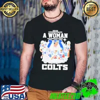 never UNderestimate A Woman Who Understands Football And Loves Indianapolis Colts Signatures Shirt Guys V Neck