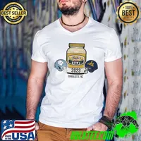 North Carolina Tar Heels Vs West Virginia Mountaineers 2023 Duke’s Mayo Bowl Charlotte NC Shirt Guys V Neck
