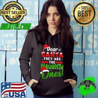Official dear Santa They Are The Naughty Ones Santa hat Christmas T-Shirt Hoodie