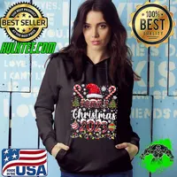 Official family Christmas 2023 Matching Family Lights Santa Hat Snows Squad T-Shirt Hoodie