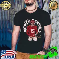Patrick Mahomes American football quarterback for the Kansas City Chiefs Name Signature T-Shirt Guys V Neck