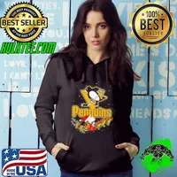 Pittsburgh Penguins NHL Santa Snoopy and Woodstock Christmas Shirt