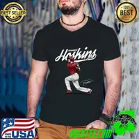 Rhys Hoskins Signaturre American professional baseball first baseman Philadelphia Score T-Shirt Guys V Neck