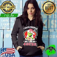 The Grinch Hand Love I Hate People But I Love My San Francisco 49ers Christmas Shirt