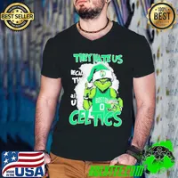 They Hate Us Because Ain’t Us The Grinch Boston Celtics Basketball Christmas Shirt Guys V Neck