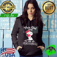 This Girl Loves Her Georgia Bulldogs X Peanuts Snoopy Shirt Hoodie