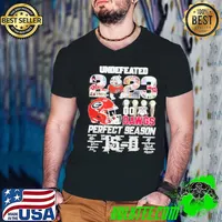 Undefeated 2023 Go Dawgs Perfect Season 15-0 Georgia Bulldogs Signatures Shirt Guys V Neck