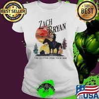 Zach Bryan The Quittin Time Tour 2024 Sunset s Ladies tee