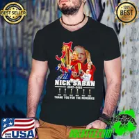Alabama Crimson Tide The Legend Nick Saban 2007 2023 Thank You For the Memories signatures Shirt Guys V Neck