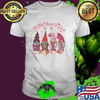 All You Need Is Love Gnomies Valentines Day Girls T-Shirt