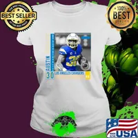 Austin Ekeler American football running back for the Los Angeles Chargers Poster T-Shirt Ladies tee