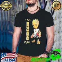 Baby Groot I am Washington Redskins fan football player 2024 s Guys V Neck