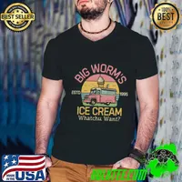Big worm's ice cream whatchu want est 1995 vintage sunset T-Shirt Guys V Neck