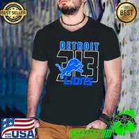Detroit Lions 313 logo football s Guys V Neck