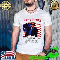 Diva Down We Salute You George Santos Gine But Not American Flag T-Shirt Guys V Neck
