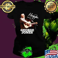 George Jones artist Signature American country musician T-Shirt Ladies tee