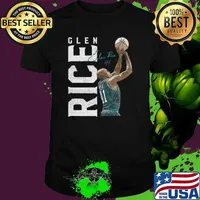 Glen rice vertical American former professional basketball player signature T-Shirt Unisex