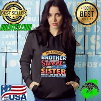 I'm a proud brother of a wonderful sweet and awesome sister she gave me retro T-Shirt Hoodie