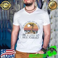 I'm Mosity Peace Love And Horse And A Litte Go Buck Yourself Vintage T-Shirt Guys V Neck