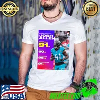 Josh Allen Jacksonville Jaguars 91+2 Overall 90+1 Pursuit 95+3 Awareness 91+1 Finesse Moves Shirt Guys V Neck