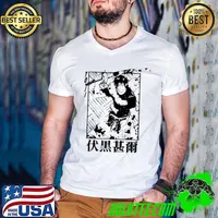 Jujutsu Swords B&w Art Jujutsu Kaisen Toji s Guys V Neck