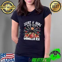 Just a girl who loves Vanilla Ice Flower anniversary vintage T-Shirt Ladies Tee