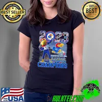 Kansas Jayhawks 2023 Guaranteed Rate Bowl Champions Mascot Shirt Ladies Tee