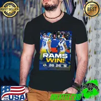 Los Angeles Rams Win 26 25 New York Giants Clinch A 2023 Playoff Final Score Shirt Guys V Neck
