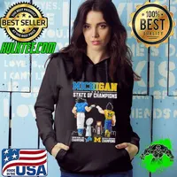 Michigan State Of Champions Michigan Detroit Lions And Michigan Wolverines Shirt