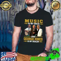 Music Is My Drug And George Jones My Dealer 15 Facts About legend T-Shirt Guys V Neck