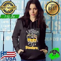 Never Underestimate A Woman Who Understands Football And Loves Pittsburgh Steelers Rudolph Watt And Pickens Signatures Shirt Hoodie