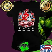 American Football Conference Champions 2023 Kansas City Chiefs 2019-2023 Helmet Shirt Ladies tee