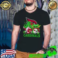 Arizona Cardinals Baby Yoda Happy St.patrick’s Day Shamrock 2024 Shirt Guys V Neck