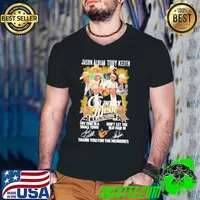 Best jason Aldean And Toby Keith Country Music Legends Thank You For The Memories Signatures Shirt