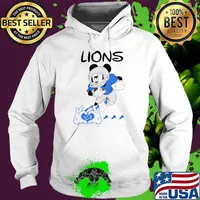 Detroit Lions Mickey Love NFL Cartoon Football s Hoodie