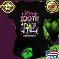 Happy 100Th Day Of School Bus Monitor Life Leopard T-Shirt Ladies tee