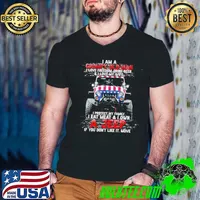 I am a grumpy old man love freedom drink beer love my wife a jeep american flag s Guys V Neck